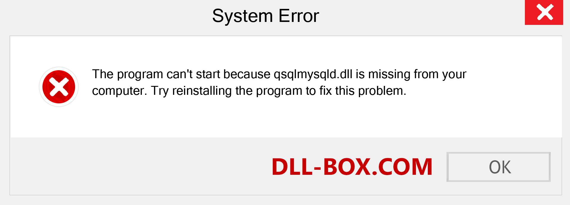  qsqlmysqld.dll file is missing?. Download for Windows 7, 8, 10 - Fix  qsqlmysqld dll Missing Error on Windows, photos, images